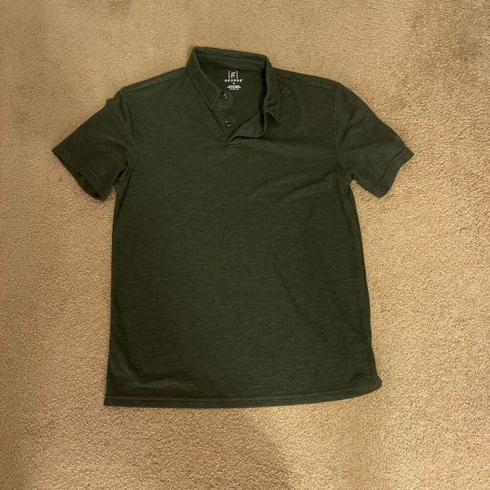 George Men's Green and Khaki Polo-shirts